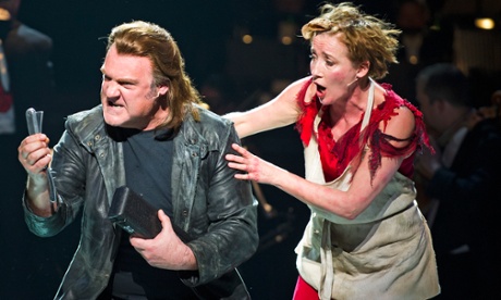 Emma Thompson (Mrs Lovett) and Bryn Terfel (Sweeney Todd) in Sweeney Todd.