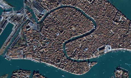 The streets and canals of Venice, Italy.