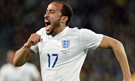 Andros Townsend after scoring for England v Italy