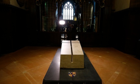 The tomb of Richard III in Leicester cathedral, 27 March 2015.