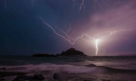 Around 30-60 people are struck by lightning each year in Britain. 