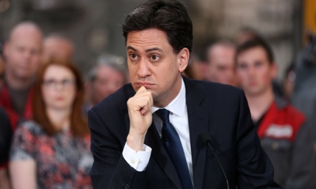 Labour party leader Ed Miliband conducts a Q&A session at David Brown Gear Systems in Huddersfield.