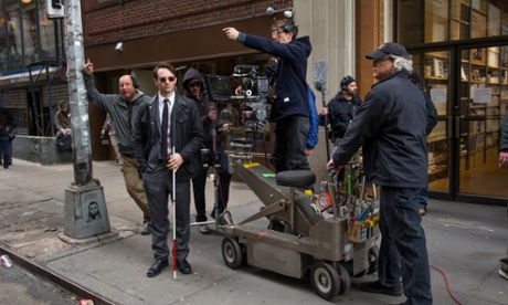 Drag me to Hell's Kitchen: Charlie Cox on set in New York. 