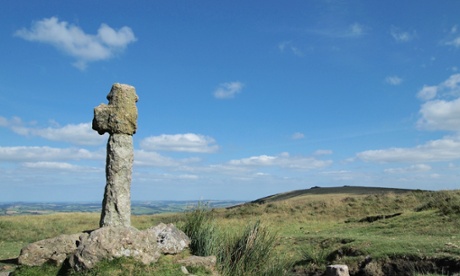 Spurrell's Cross, with Ugborough Beacon in the background, Dartmoor