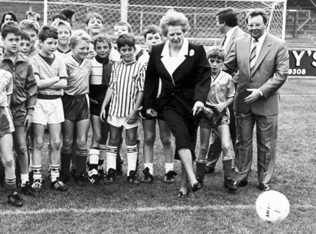 Margaret Thatcher football
