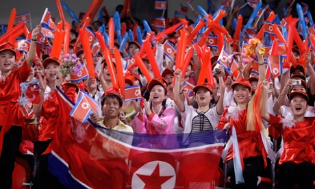 North Korean football fans