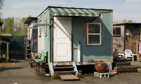 A tiny house in Dignity Village
