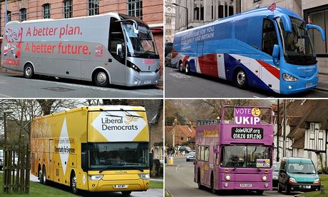 The parties on the buses go round and round