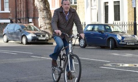 Jeremy Clarkson on his way to meeting Guardian editor-in-chief Alan Rusbridger following his decision to back the campaign for fossil fuel divestment