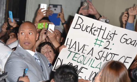 Dwayne Johnson at the Los Angeles premiere of Fast & Furious 7.