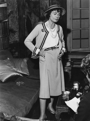 Coco Chanel in one of her designs in 1960