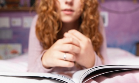 Teenager reading