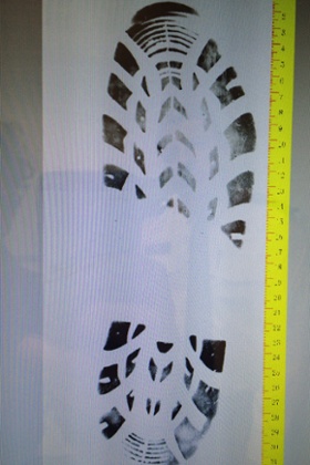 The new shoe scanner at Colindale police station