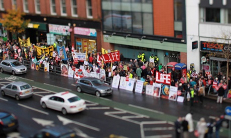Protesters outside the clinic when it opened in 2012.