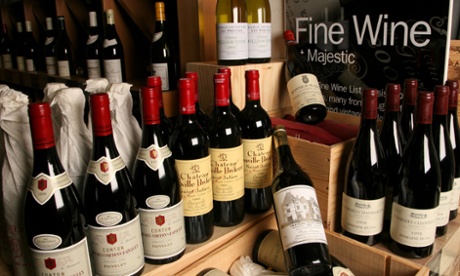 Majestic Wine bottles.