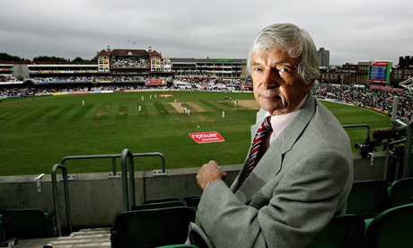 Richie Benaud at the Oval Test between England and Australia in 2005. Photograph: Tom Shaw/Getty Ima