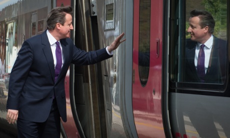 David Cameron arrives at Dawlish in Devon
