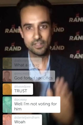 Guardian reporter Paul Lewis in a screen grab showing comments after Rand Paul walked out of the interview.