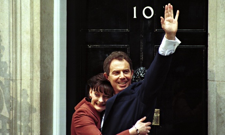 New prime minister Tony Blair and his wife Cherie outside No 10 in May 1997