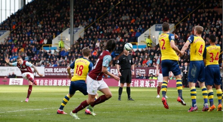 Kieran Trippier shoots from a free kick.
