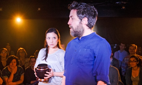 Louise Mai Newberry as Denise and Ferdy Roberts as Stephano n Lampedusa.