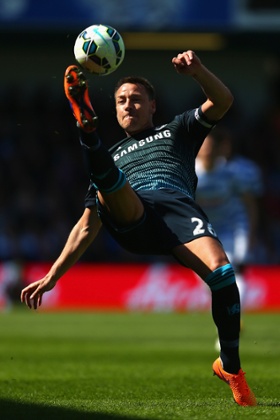 John Terry clears the ball.