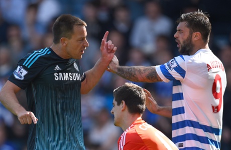 John Terry and Charlie Austin have words...