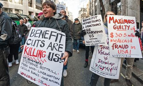 Benefits protest against Maximus 