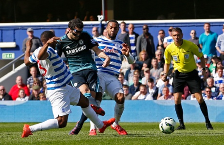 Cesc Fabregas scores.