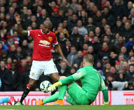 Ashley Young scores the equaliser.