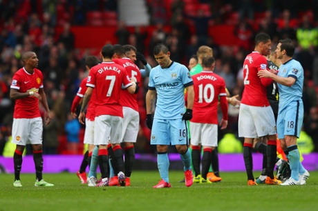 Sergio Aguero dejected in defeat.