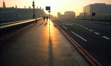 Westminster Bridge at sunrise.