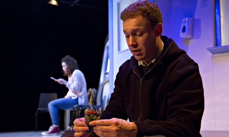 Toy boy … Jamie Samuel as Mikey, with Remmie Milner as Rose, in Plastic Figurines at the Liverpool P