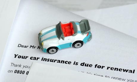 A model car on an insurance policy