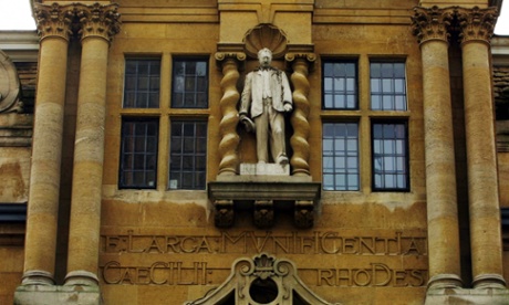 The Cecil Rhodes memorial at Oriel College in Oxford.