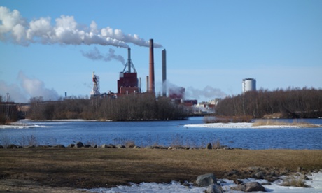 A mill dominates the Oulu skyline