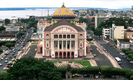 The renovated Amazon Theatre in Manaus.