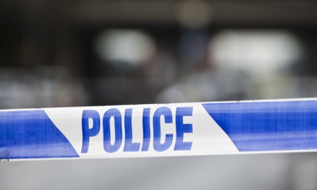 Police tape at a crime scene