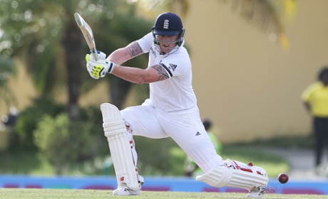 Ben Stokes in good form as powers another delivery away.