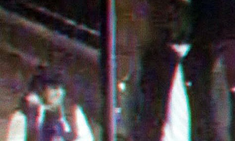 CCTV still issued by the Metropolitan police of Evelin Mezei, 12, with an unknown man, which has been released by detectives searching for the missing schoolgirl.