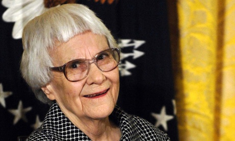Harper Lee receiving the Presidential Medal of Freedom in 2015 in Washington DC.