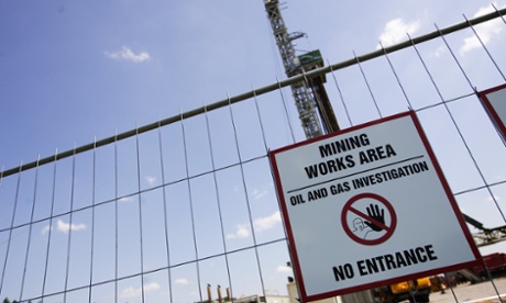 Klukowa huta, Poland. 20th May 2012 -- Shale gas drilling tower in Klukowa Huta. -- North American company BNK Petroleum Inc starts shale gas research in Klukowa Huta in northern Poland. The drilling process will take 30 days and is planned to 3700-meters depth.
