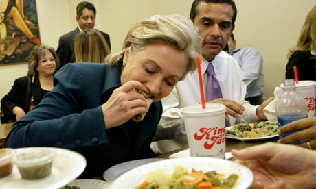 Hillary Clinton at a King Taco Restaurant