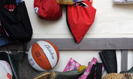 School gym cloakroom