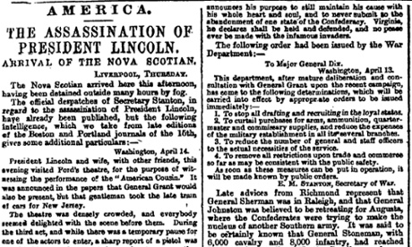 Manchester Guardian, 28 April 1865. 