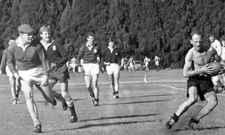 Stan Hodgson, right, was renowned for being extremely fit, and played into his 60s