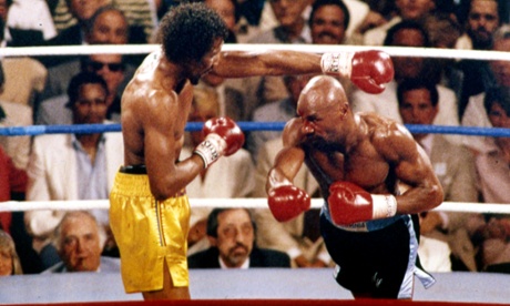 Thomas Hearns and Marvin Hagler 