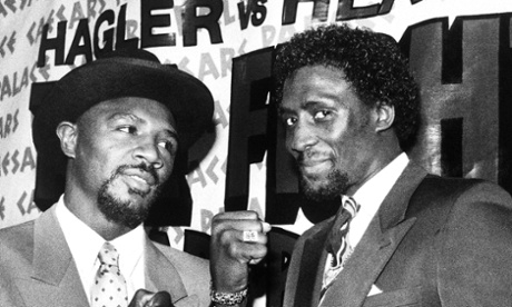 Marvin Hagler and Thomas Hearns 