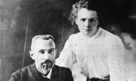 Marie Curie and Pierre Curie.