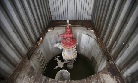 An exploratory well-head at the Horse Hill site.